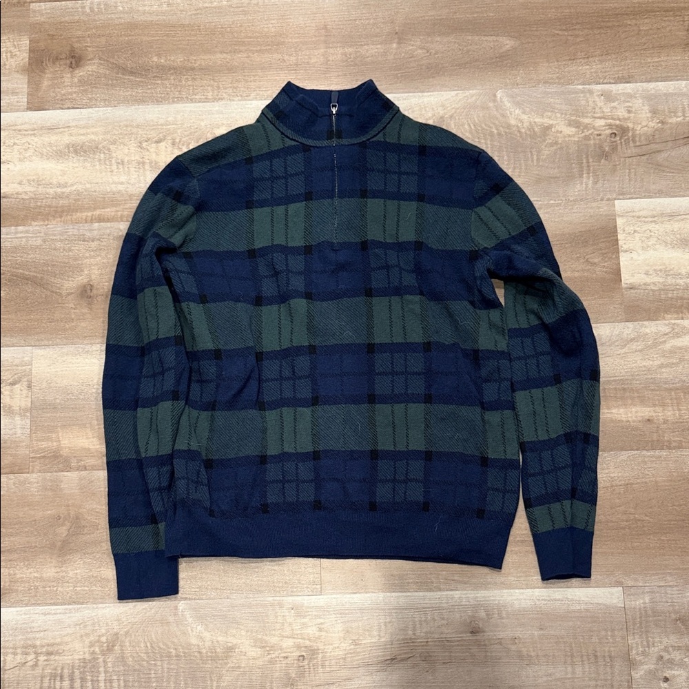 Merino Wool Blend Vineyard Vines Men's Navy and Green Sweater